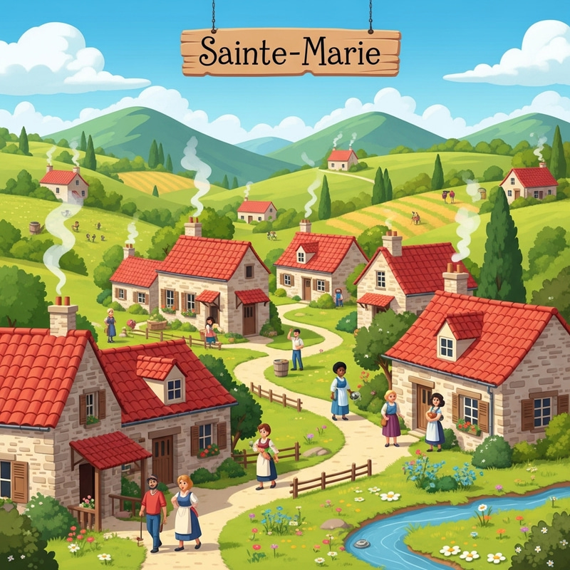 Discover the Serenity of Sainte-Marie Village in French Countryside