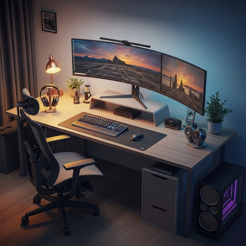 Ultimate Samsung Odyssey G9 Desk Setup | Boost Productivity