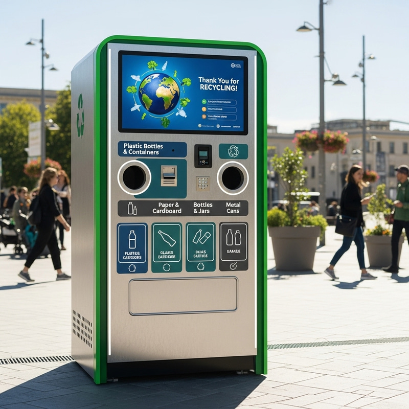Innovative Recycling Vending Machine for Eco-Friendly Disposal Innovative Recycling Vending Machine for Eco-Friendly Disposal