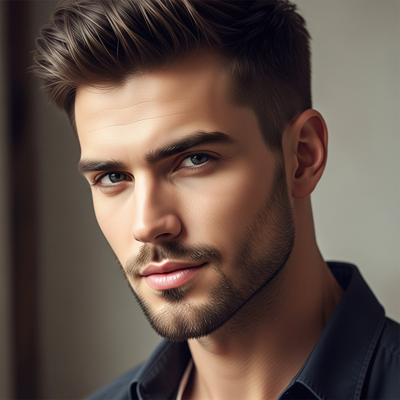 Handsome Young Man with Dark Hair | Masculine Portrait