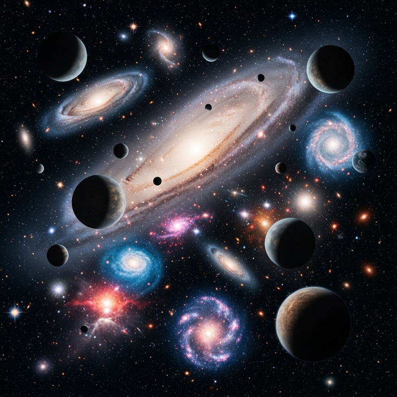 Awe-Inspiring Cosmic Storm: Galaxies, Nebulae, Planets Awe-Inspiring Cosmic Storm: Galaxies, Nebulae, Planets