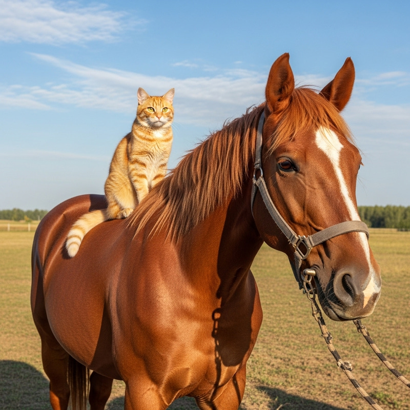 Cat and Horse: Perfect Companions