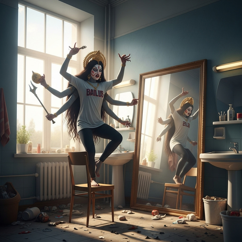 Kali Goddess Dance in Unreal Bathroom Scene Kali Goddess Dance in Unreal Bathroom Scene