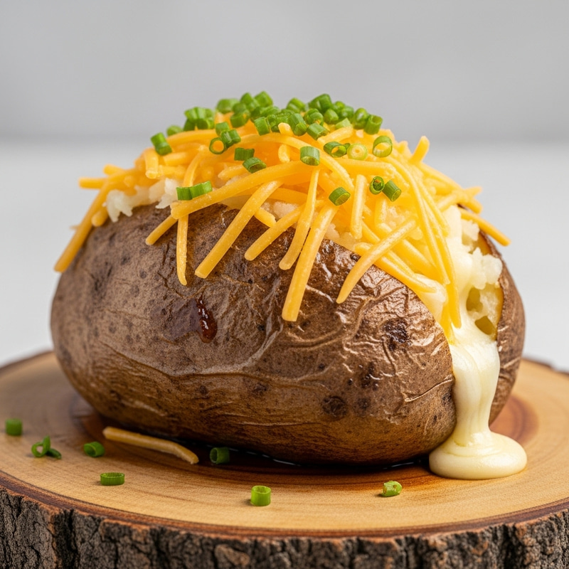Savory Cheese-Topped Baked Potato Delight