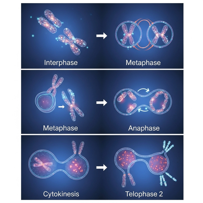 Mayosis Process from Interphase to Telophase 2 Explained Mayosis Process from Interphase to Telophase 2 Explained