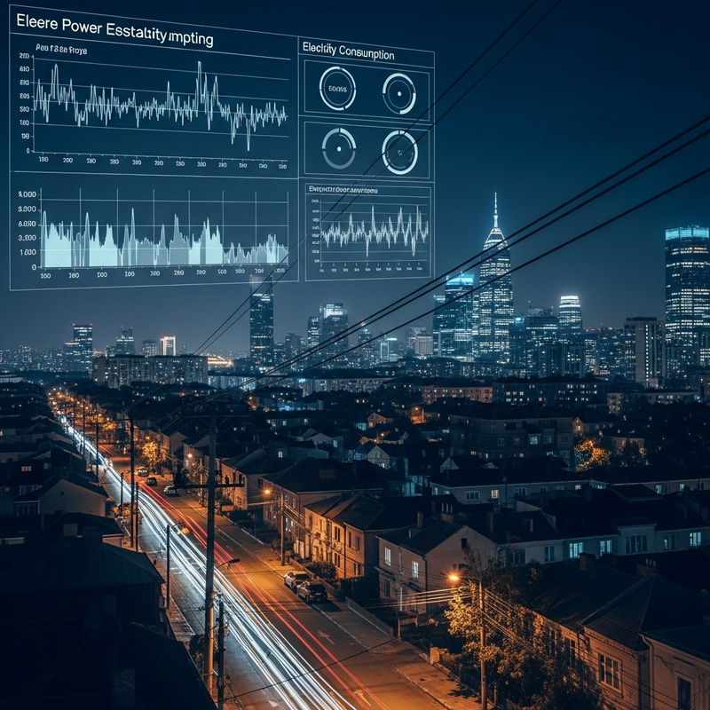 Night View of City & Electricity Supply Estimates Night View of City & Electricity Supply Estimates
