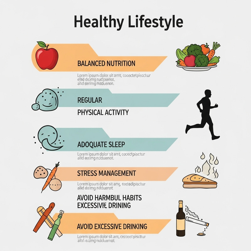 Healthy Lifestyle Infographic: Key to Wellness