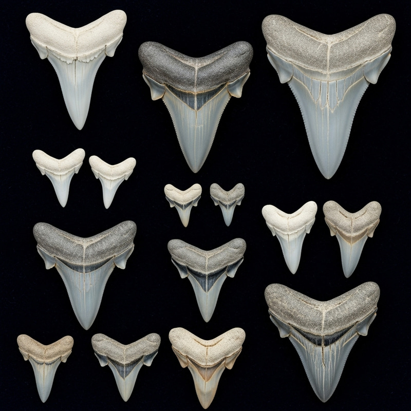 Shark Teeth: Diverse Shapes, Sizes & Species Shark Teeth: Diverse Shapes, Sizes & Species