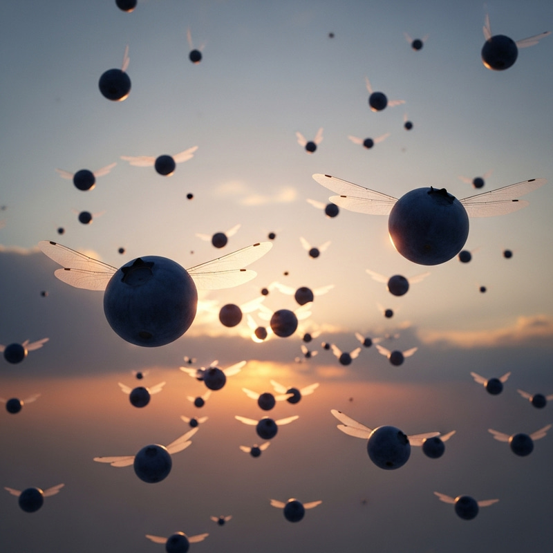 Blueberry Flock Soaring Through the Sky Blueberry Flock Soaring Through the Sky