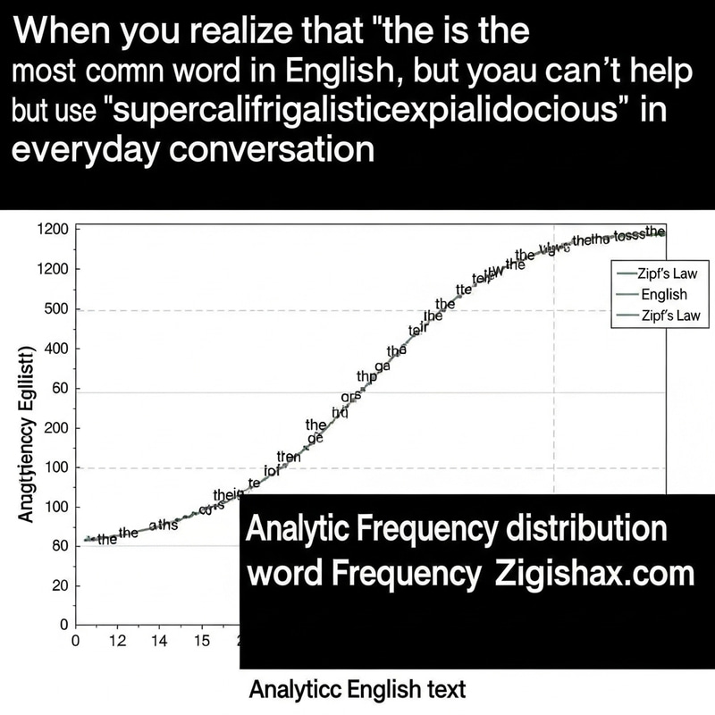 Humorous Zipf's Law Meme: English Word Frequency Fun Humorous Zipf's Law Meme: English Word Frequency Fun