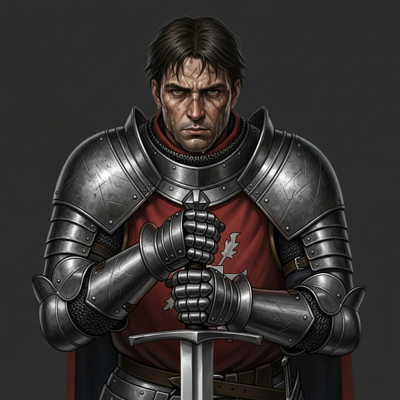 Resilient Knight Refusing to Surrender - Armor-Clad Warrior Resilient Knight Refusing to Surrender - Armor-Clad Warrior