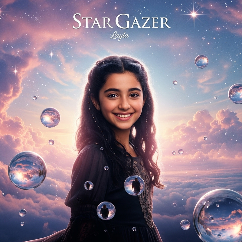 Dreamy Gothic Girl Movie Poster with Enchanting Smile Dreamy Gothic Girl Movie Poster with Enchanting Smile