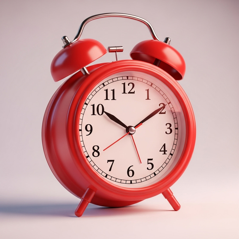 Vivid Red Realistic Alarm Clock - Perfect for Every Room Vivid Red Realistic Alarm Clock - Perfect for Every Room