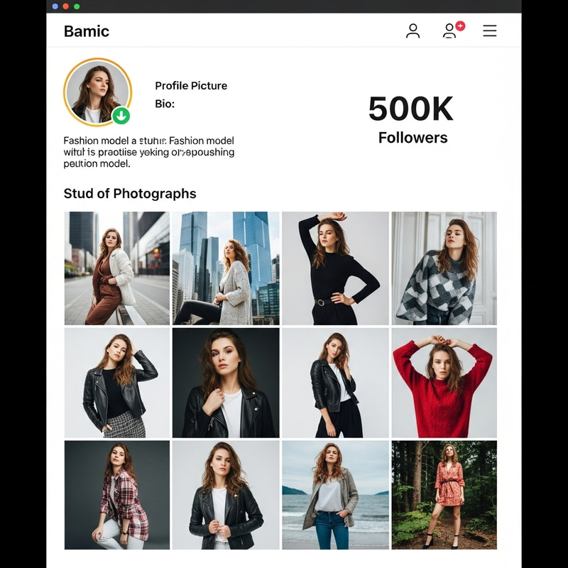 Hot Model Instagram Page View | Fashionable Photoshoot Portfolio