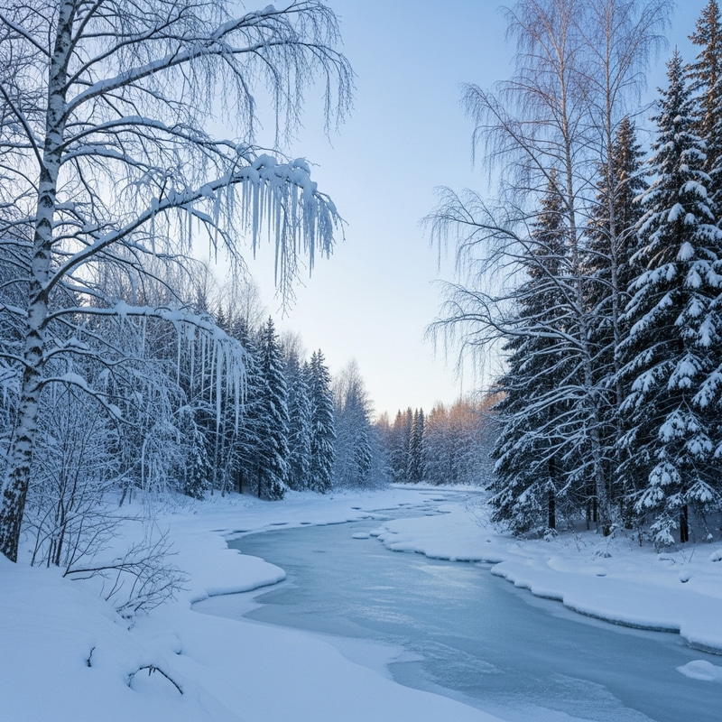 Russian Winter Nature: Tranquil Seasonal Views Russian Winter Nature: Tranquil Seasonal Views