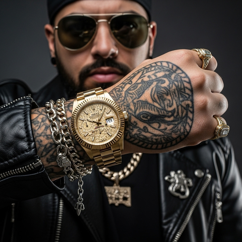 Bad Boy Rocking a Luxurious Gold Rolex Bad Boy Rocking a Luxurious Gold Rolex