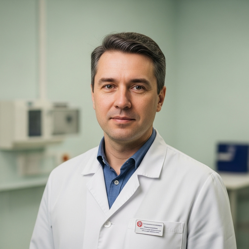 Expert Russian Doctor in Lab Coat - Medical Professional Expert Russian Doctor in Lab Coat - Medical Professional