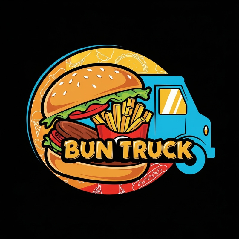 Bun Truck Logo Design: Street Food Artistry