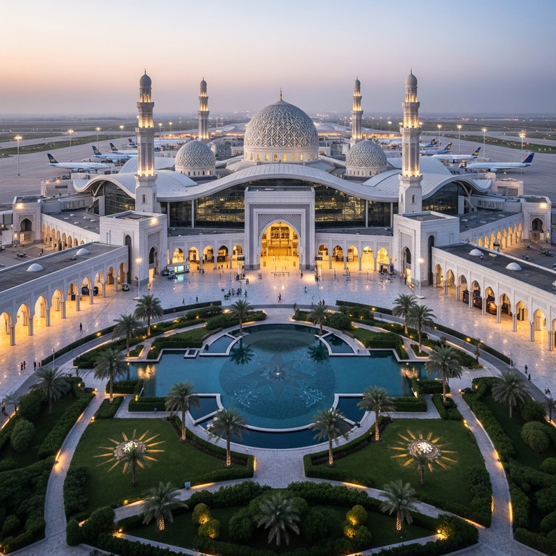 Islamic Elevation for Airports with Domes & Minarets Islamic Elevation for Airports with Domes & Minarets