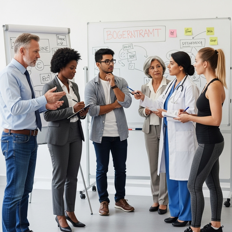 Diverse Work Group: Realistic Image of a Six-Member Team