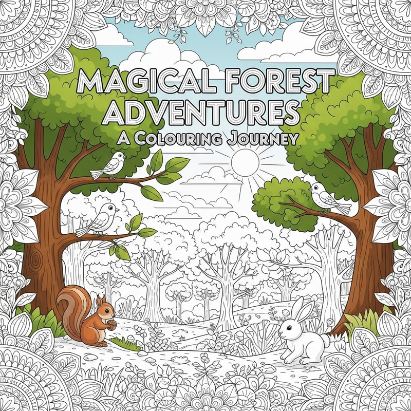 Magical Forest Adventures Colouring Book