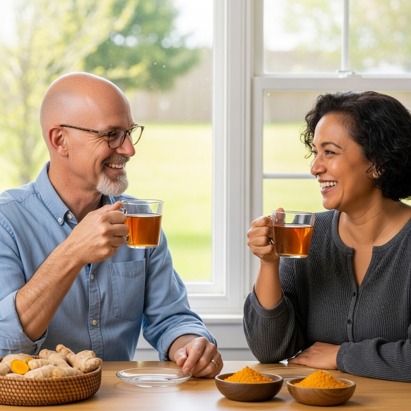 Enjoying Herbal Tea: A Sunny Moment Enjoying Herbal Tea: A Sunny Moment