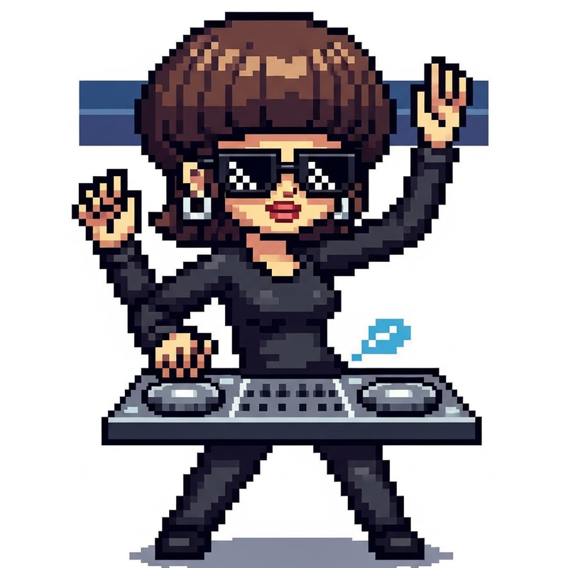8-Bit DJ with Mushroom Hair | Pixel Art Sprite 8-Bit DJ with Mushroom Hair | Pixel Art Sprite