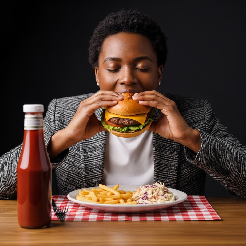 Savoring a Delectable Cheeseburger Moment Savoring a Delectable Cheeseburger Moment