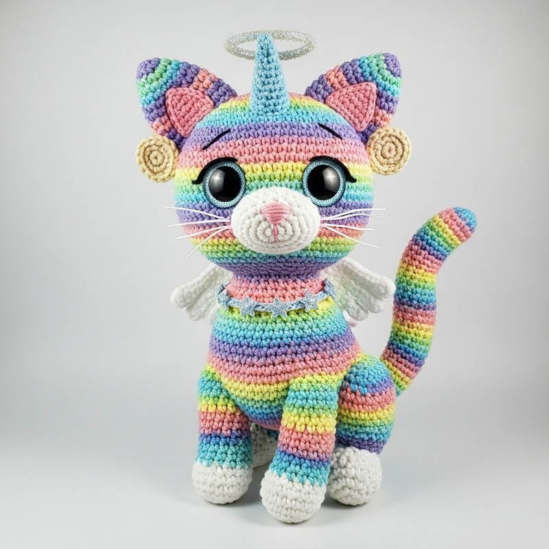 Fantasy Cat Amigurumi Crochet | Whimsical Handmade Feline Craft Fantasy Cat Amigurumi Crochet | Whimsical Handmade Feline Craft