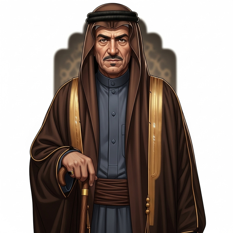 Dignified Middle-Eastern Man with Gentle Authority Dignified Middle-Eastern Man with Gentle Authority