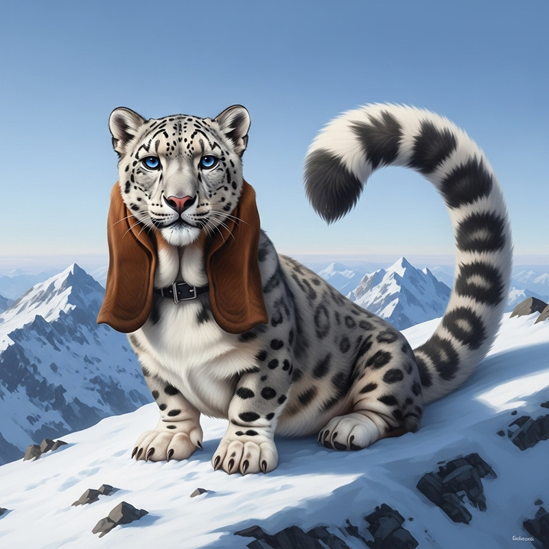 Snowser: Enigmatic Snow Leopard-Basset Hound Hybrid Snowser: Enigmatic Snow Leopard-Basset Hound Hybrid