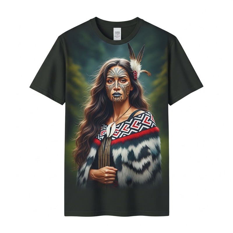 Maori Woman in Traditional Attire - Cultural Heritage Portrait