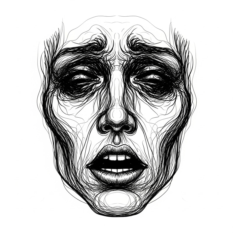 Creepy Face Illustration by Stephen Gammell Creepy Face Illustration by Stephen Gammell