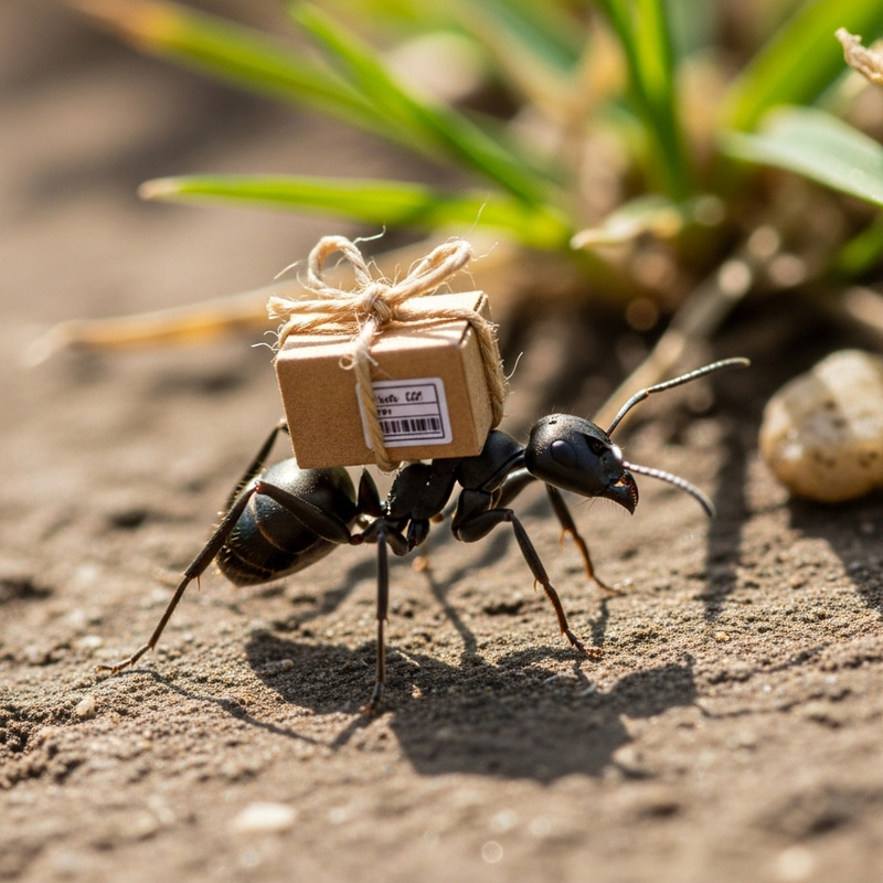 Photorealistic Ant Delivery Image Photorealistic Ant Delivery Image