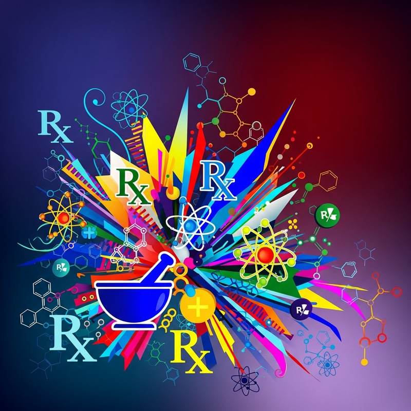Vibrant Hormonal Medications Art