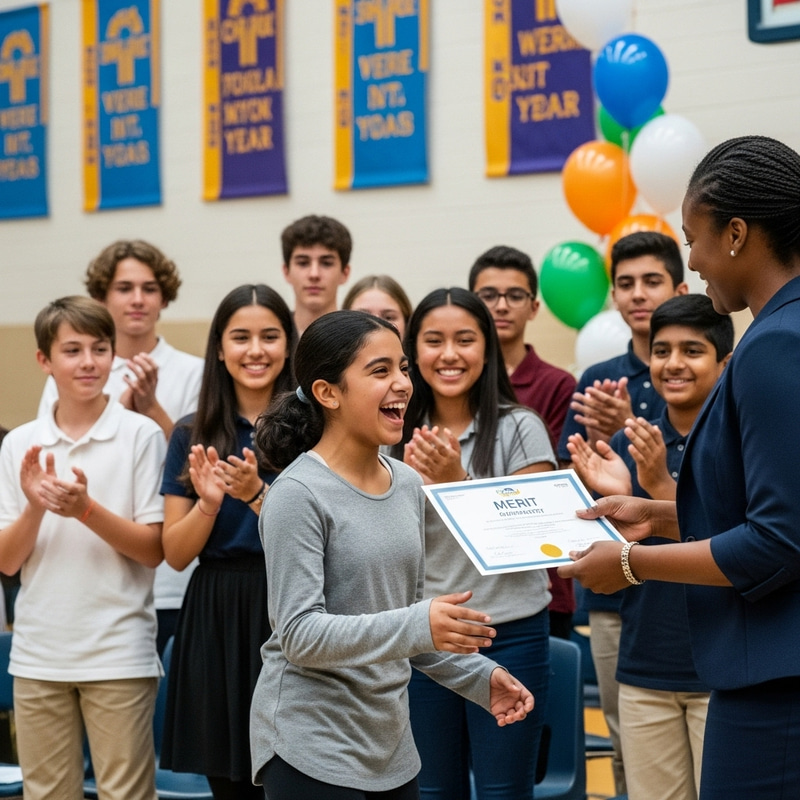 End-of-Year School Assembly: Students Receive Merit Certificates End-of-Year School Assembly: Students Receive Merit Certificates