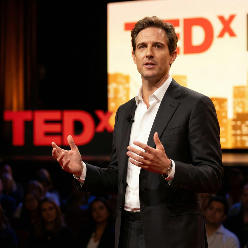 Inspiring TEDx Presentation on Stage
