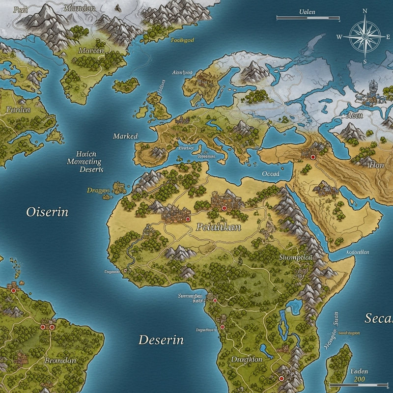 Stunning Fantasy Map for Your Imagination Stunning Fantasy Map for Your Imagination