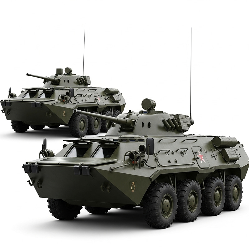 BTR-82 and BTR-4 Fusion: Military Vehicle Design
