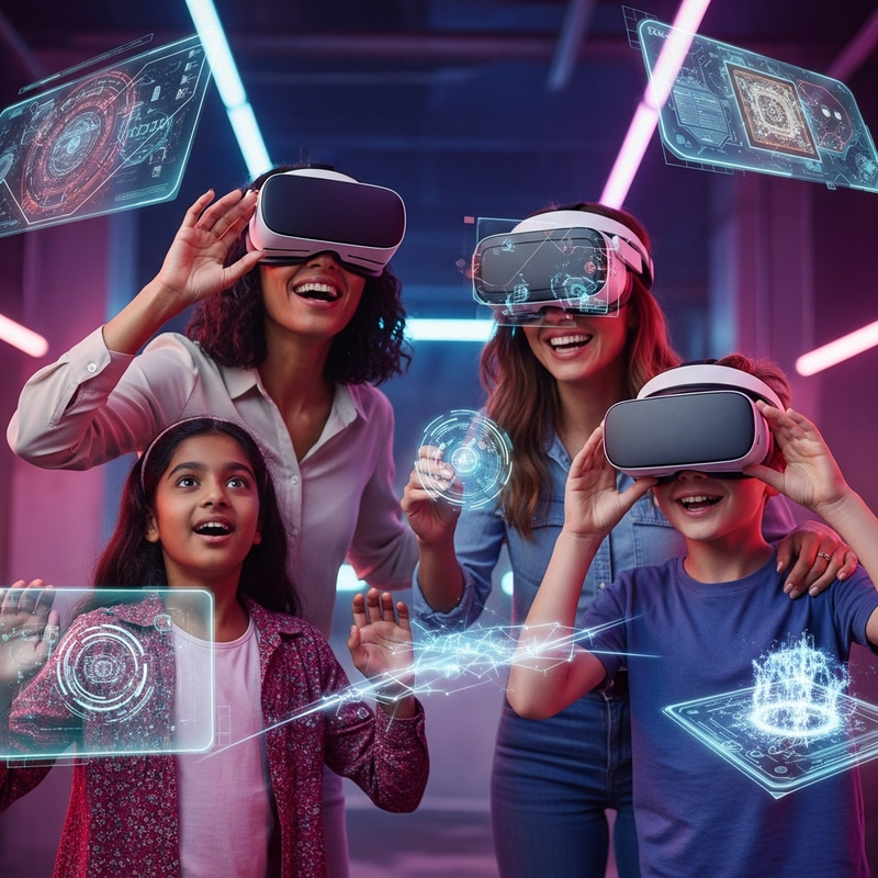 Happy Family Virtual Reality Adventure - Joyful Kids Happy Family Virtual Reality Adventure - Joyful Kids