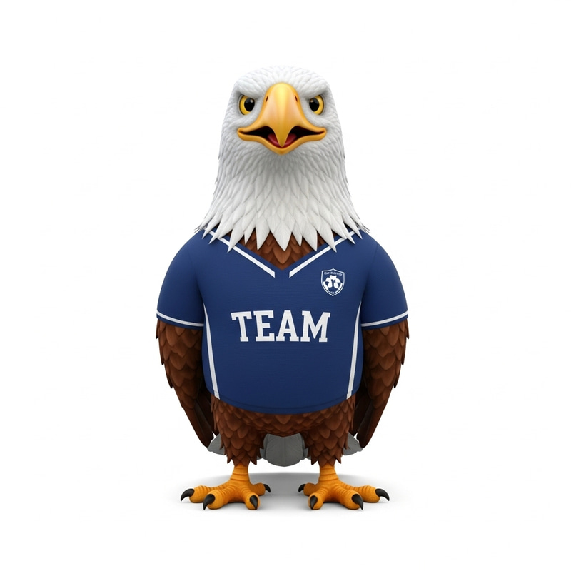 Dynamic Eagle in Team Jersey | 3D Energy Illustration