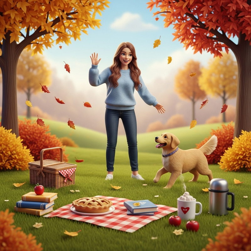 Heart-Warming Autumn Reunion: Joyful Woman and Golden Retriever Heart-Warming Autumn Reunion: Joyful Woman and Golden Retriever