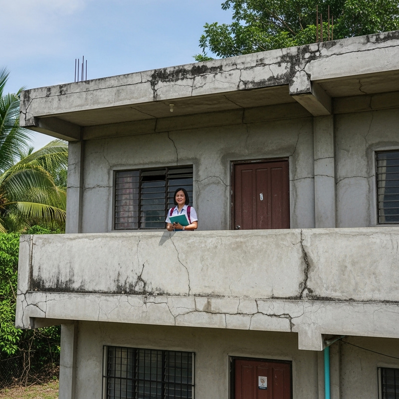 Female Teacher in the Philippines on Second Floor Female Teacher in the Philippines on Second Floor