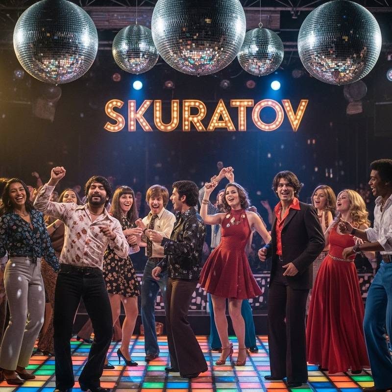 Disco Party in the 70s with Energetic Dancefloor Atmosphere Disco Party in the 70s with Energetic Dancefloor Atmosphere