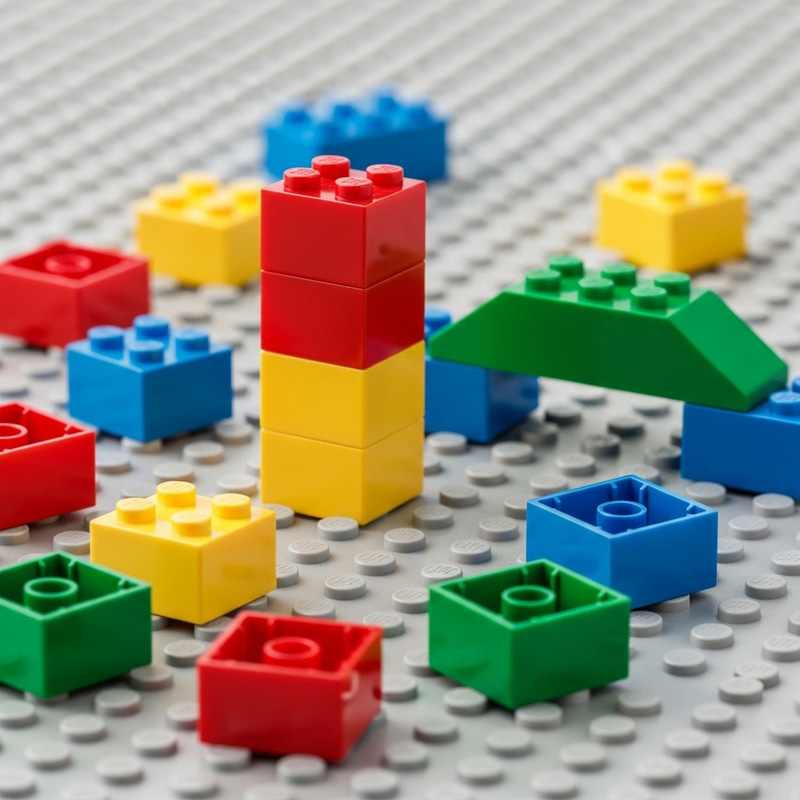 Colorful Lego Bricks: Variety of 11 Shapes and Colors Colorful Lego Bricks: Variety of 11 Shapes and Colors