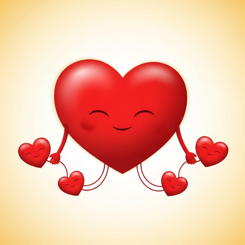 Heart with Hands and Small Hearts Heart with Hands and Small Hearts