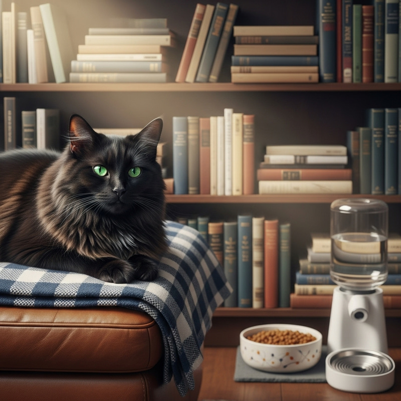 Adorable Fluffy Cat with Stunning Green Eyes