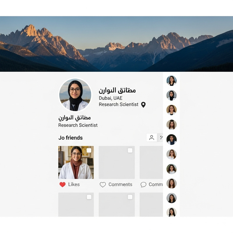 Middle-Eastern Female Facebook Profile | Research Scientist