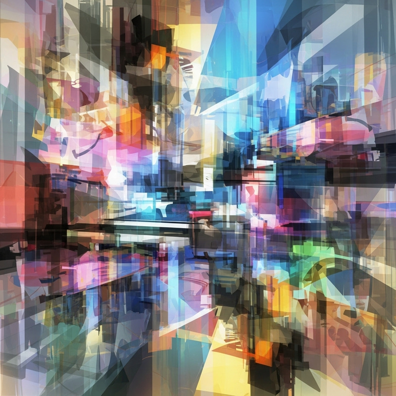 Vibrant Surreal Digital Painting of Transparent Imagery Vibrant Surreal Digital Painting of Transparent Imagery