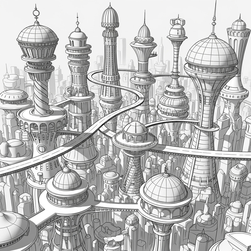 Abstract Architectural Design | Unconventional Cityscape with Abstract Shapes Abstract Architectural Design | Unconventional Cityscape with Abstract Shapes